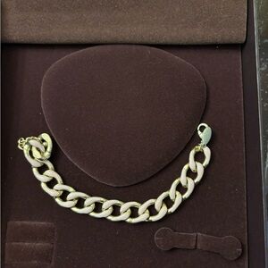 Gold and Pink Chain Bracelet